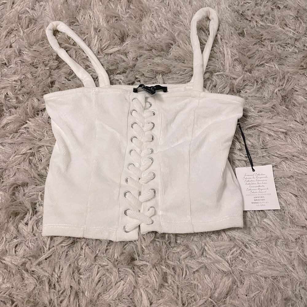 Forever 21 lace up crop top